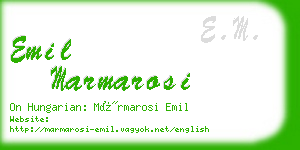 emil marmarosi business card